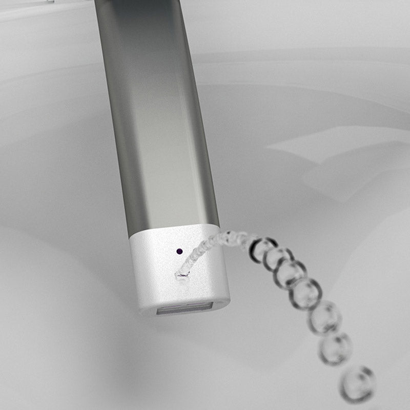 Modern 1-Piece Toilet Bowl Floor Mounted Urine Toilet with Slow Close Seat for Washroom