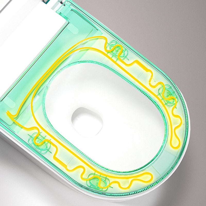 Modern 1-Piece Toilet Bowl Floor Mounted Urine Toilet with Slow Close Seat for Washroom