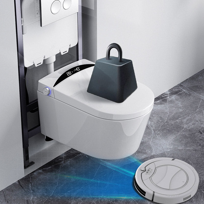 Contemporary 1-Piece Toilet Bowl In-Wall Urine Toilet with Slow Close Seat for Washroom