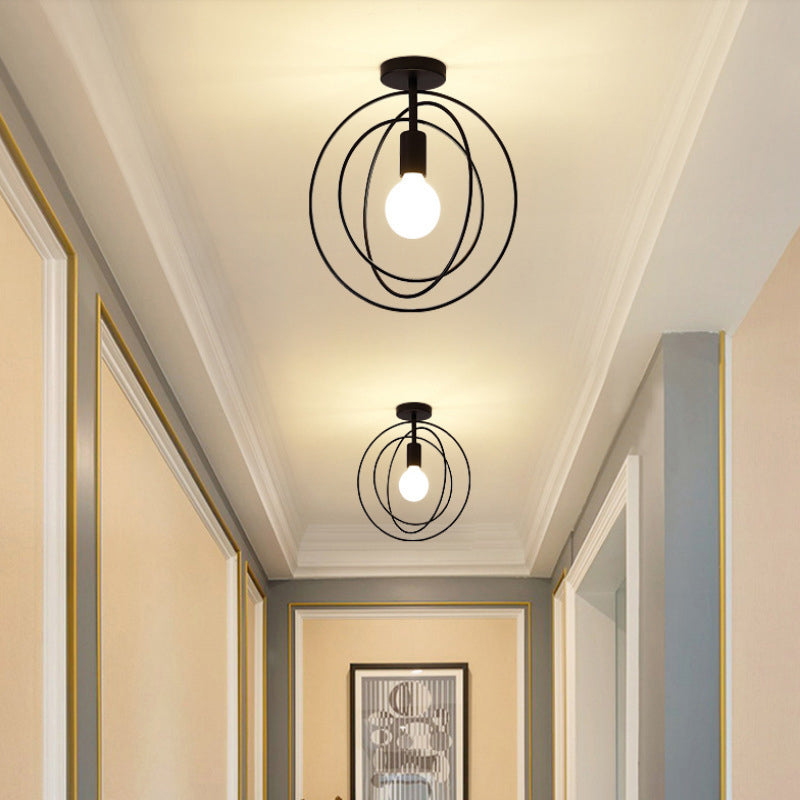 Modern Ceiling Light 1-Light Ceiling Mount Light with Metal Shade for Bedroom