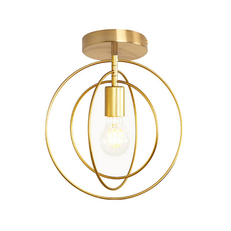 Modern Ceiling Light 1-Light Ceiling Mount Light with Metal Shade for Bedroom