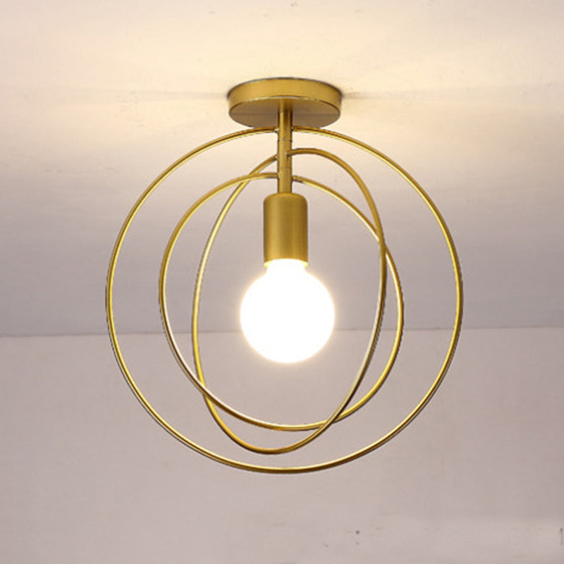 Modern Ceiling Light 1-Light Ceiling Mount Light with Metal Shade for Bedroom