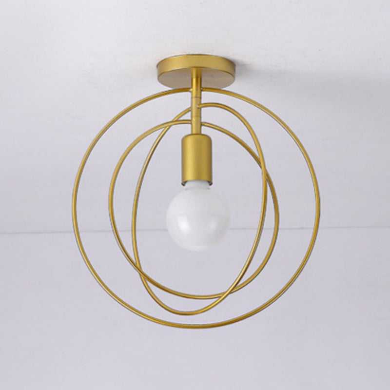 Modern Ceiling Light 1-Light Ceiling Mount Light with Metal Shade for Bedroom