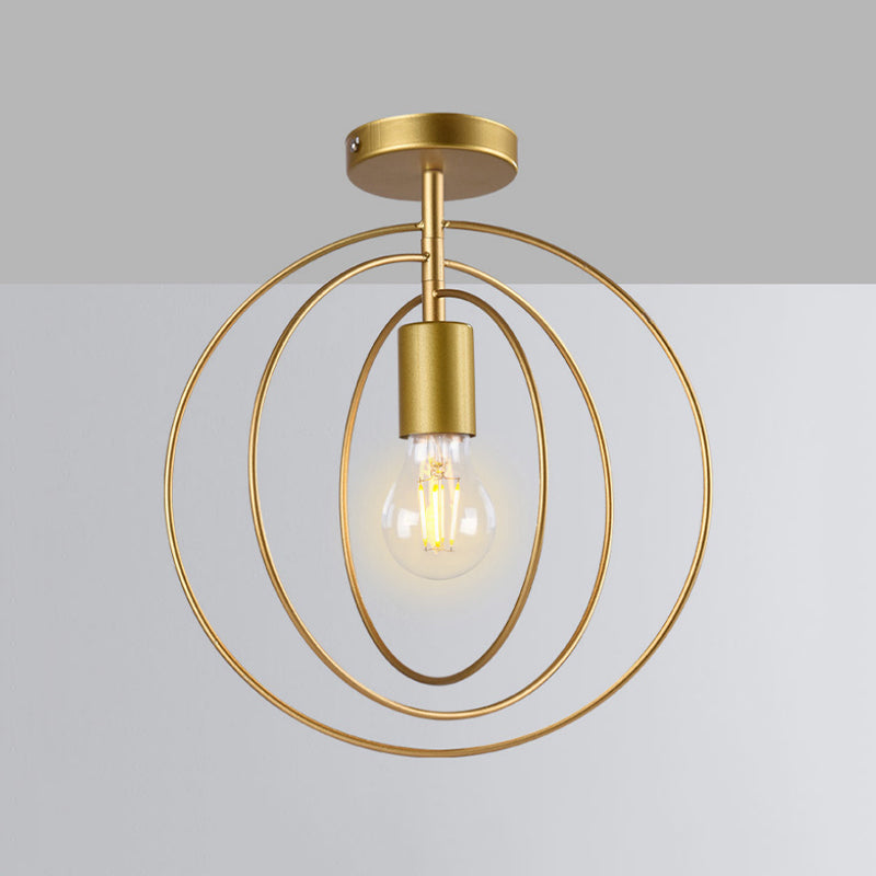 Modern Ceiling Light 1-Light Ceiling Mount Light with Metal Shade for Bedroom