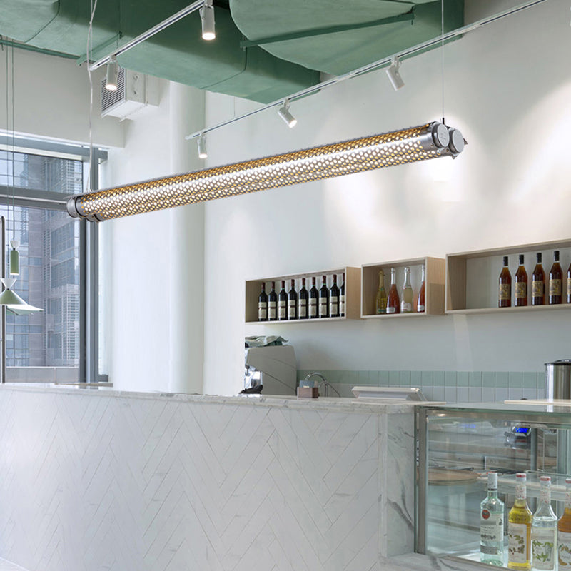 Industrial Metal Pendant Lamp Cylinder Shape Island Light for Living Room