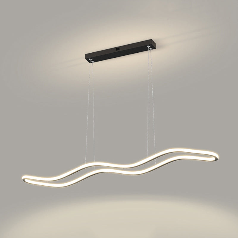 Linear Island Lights Contemporary Metal 1 Light Pendant Light Kit