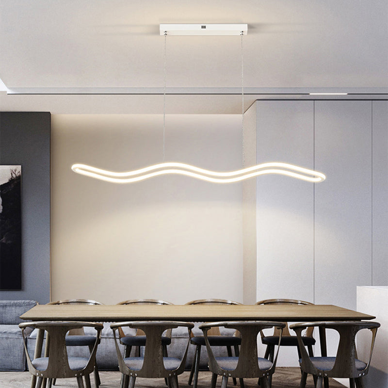 Linear Island Lights Contemporary Metal 1 Light Pendant Light Kit