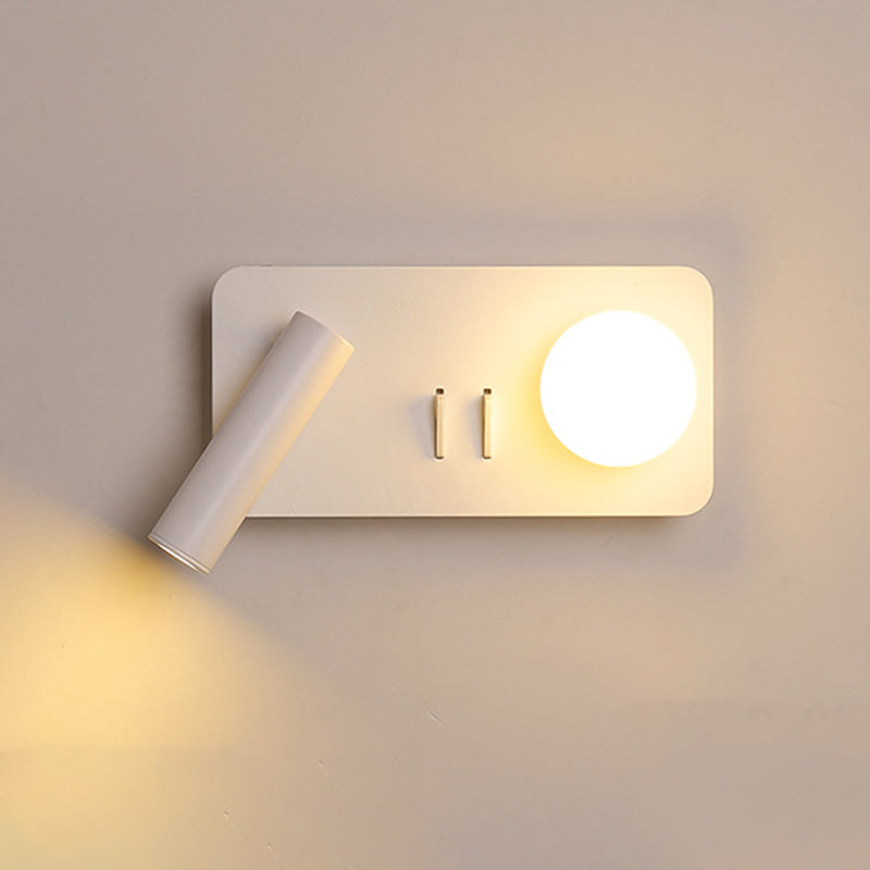 2-Light White Modern Wall Mounted Sconce Unique Wall Light for Living Room