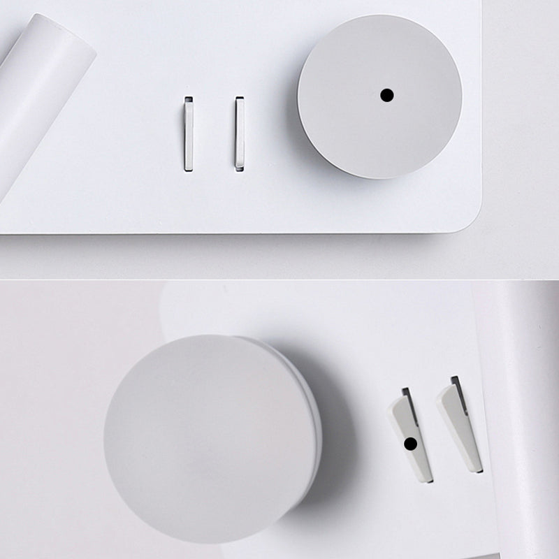 2-Light White Modern Wall Mounted Sconce Unique Wall Light for Living Room