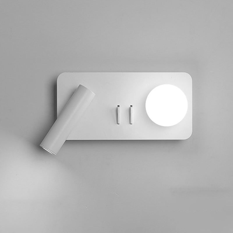 2-Light White Modern Wall Mounted Sconce Unique Wall Light for Living Room