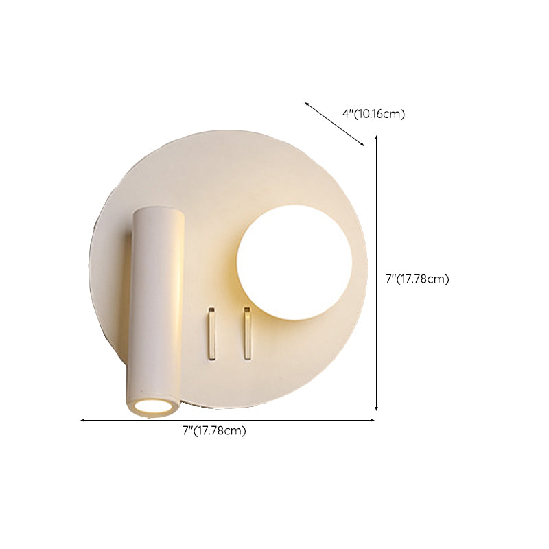 2-Light White Modern Wall Mounted Sconce Unique Wall Light for Living Room