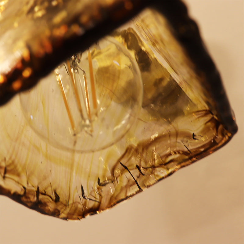 Glass Shaded Lighting Contemporary Golden Wall Light for Room