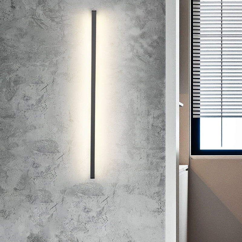 Single Black Modern Wall Mounted Sconce Linear Wall Light for Living Room