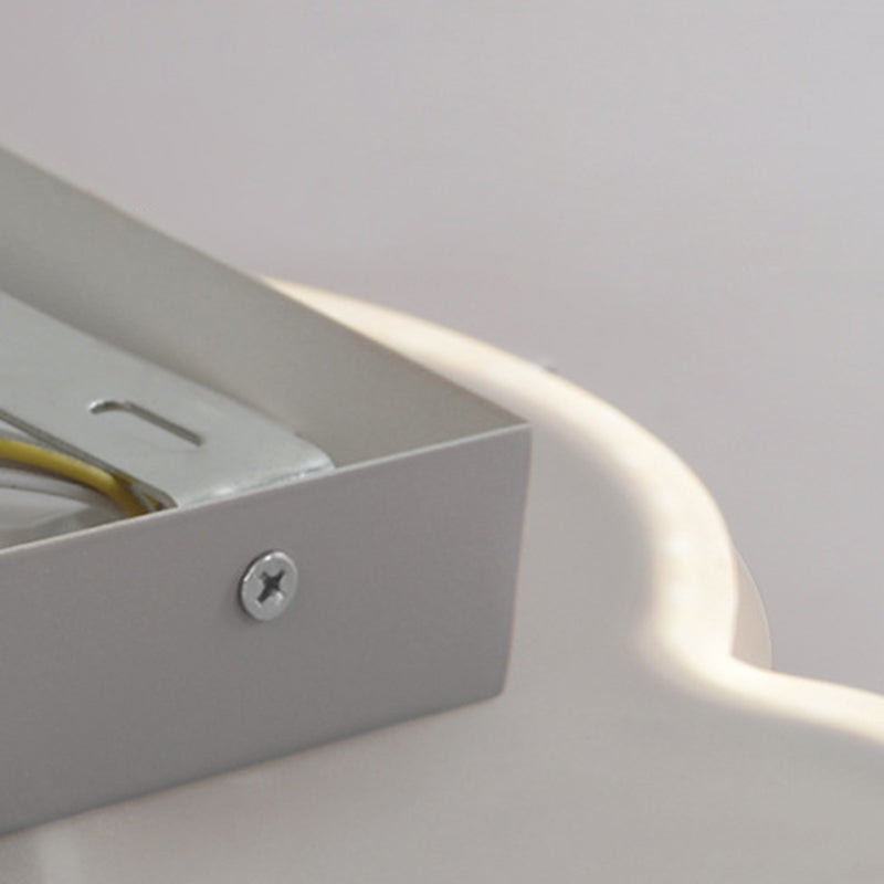 Single White Modern Wall Mounted Sconce Unique Wall Light for Foyer