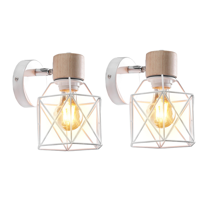 Industrial Wall Lighting Fixture Wooden Wall Light Sconce for Bedroom