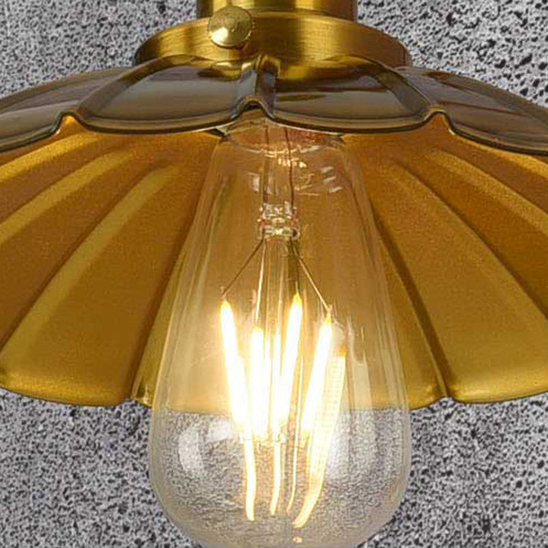 Modern Wall Light Fixture Metal 1 Light Wall Mounted Lighting in Gold Finish