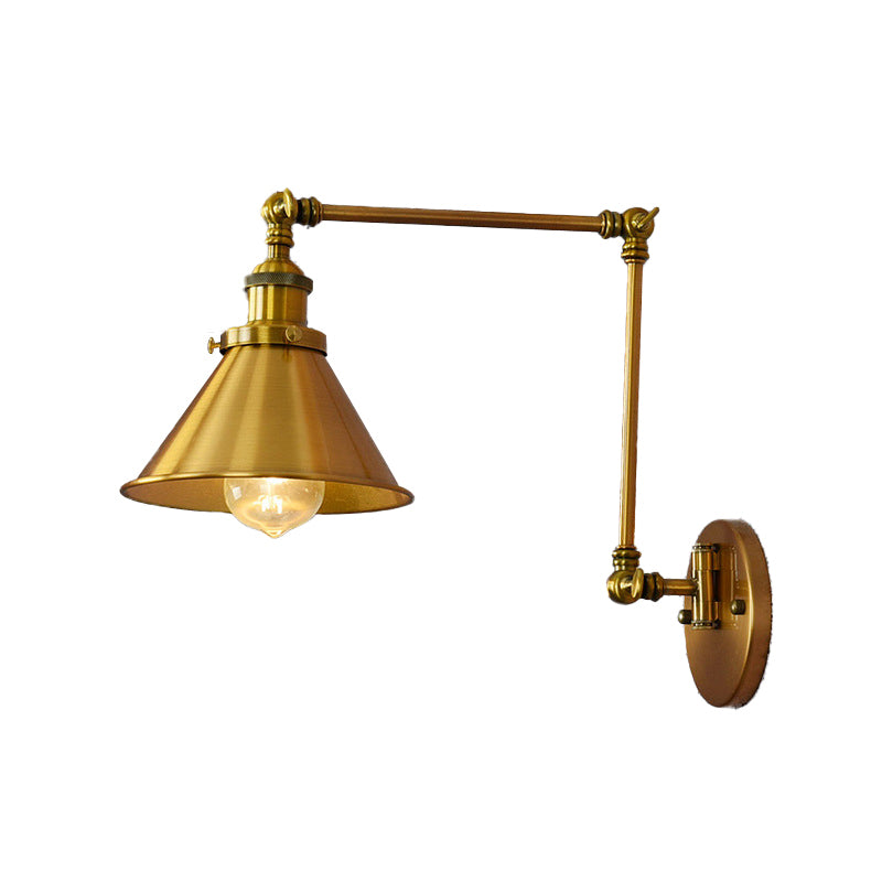 Modern Wall Light Fixture Metal 1 Light Wall Mounted Lighting in Gold