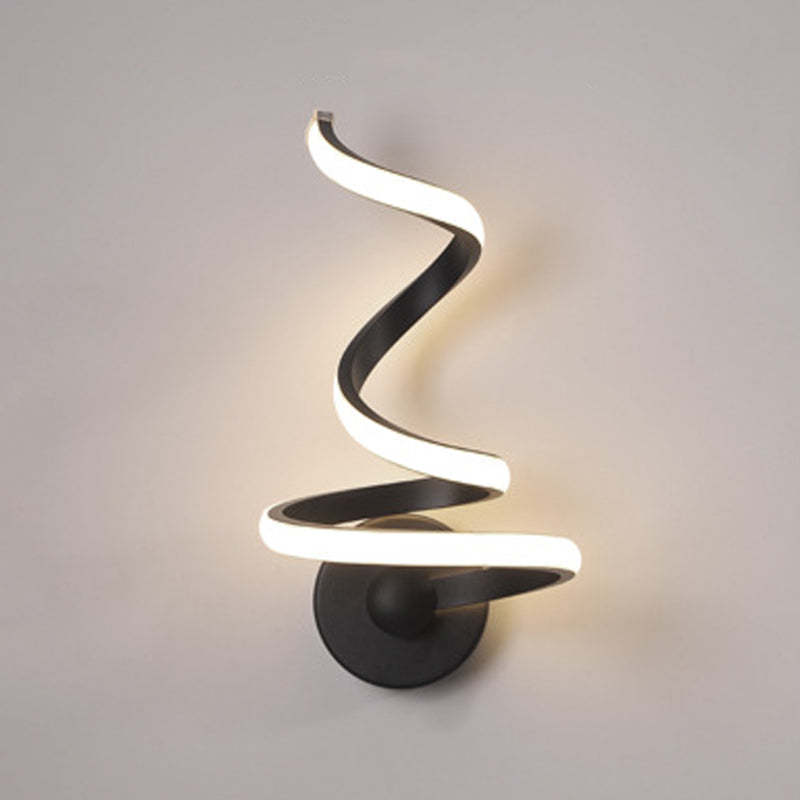 Modern Unique Shape Wall Light Fixture Wall Mounted Lighting in Black for Bedroom