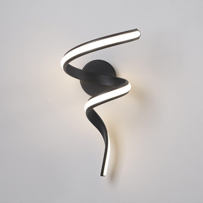 Modern Unique Shape Wall Light Fixture Wall Mounted Lighting in Black for Bedroom