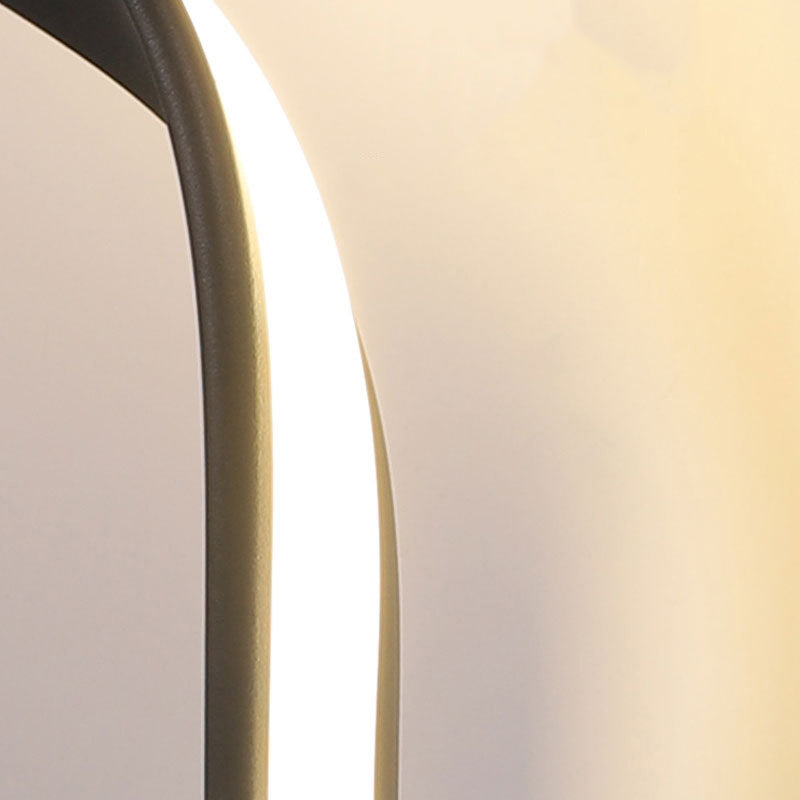 Modern Unique Shape Wall Light Fixture Wall Mounted Lighting in Black for Bedroom