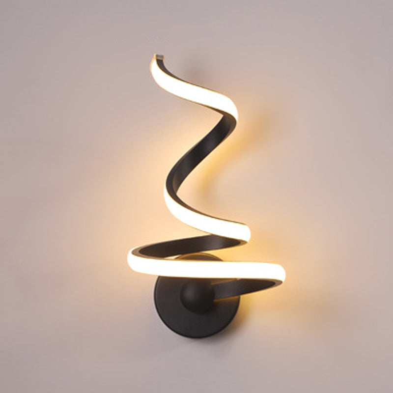 Modern Unique Shape Wall Light Fixture Wall Mounted Lighting in Black for Bedroom