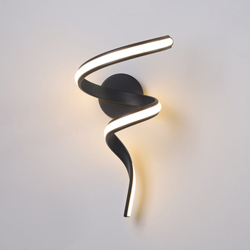 Modern Unique Shape Wall Light Fixture Wall Mounted Lighting in Black for Bedroom