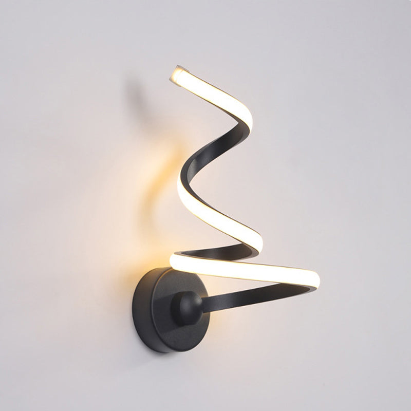 Modern Unique Shape Wall Light Fixture Wall Mounted Lighting in Black for Bedroom