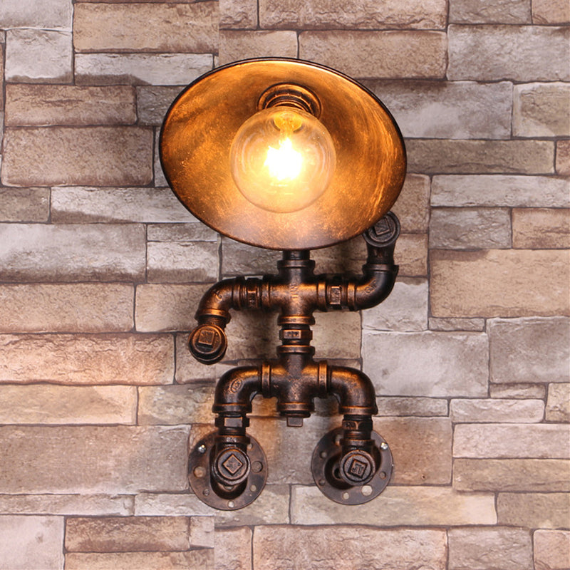 Industrial Unique Shape Wall Light Fixture Metal 1 Light Wall Mounted Lighting