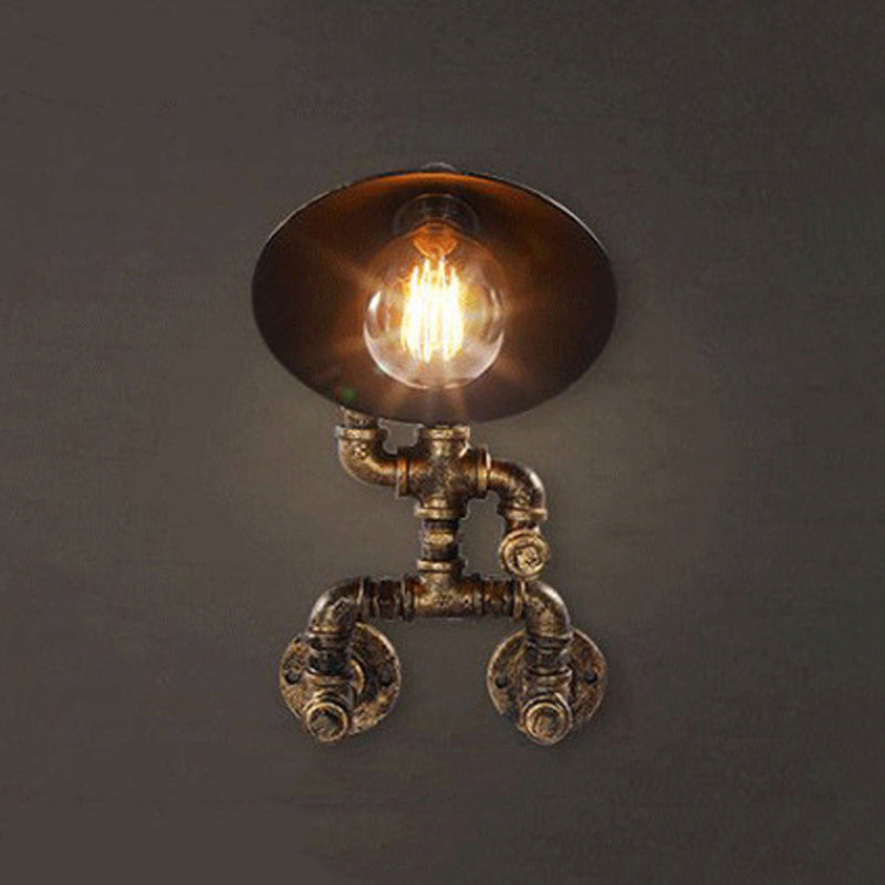 Industrial Unique Shape Wall Light Fixture Metal 1 Light Wall Mounted Lighting