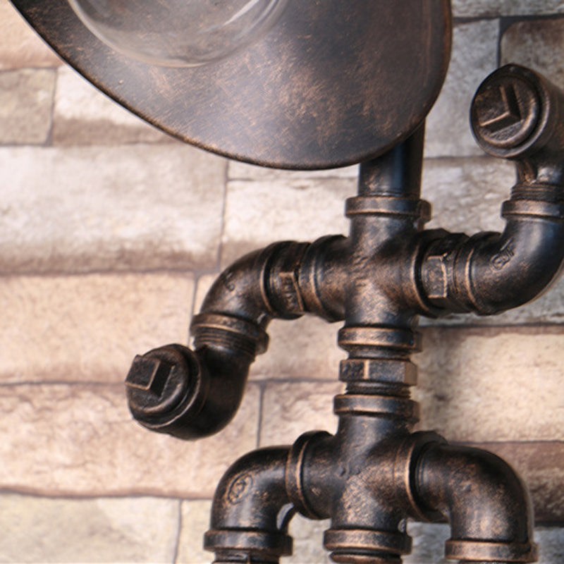 Industrial Unique Shape Wall Light Fixture Metal 1 Light Wall Mounted Lighting