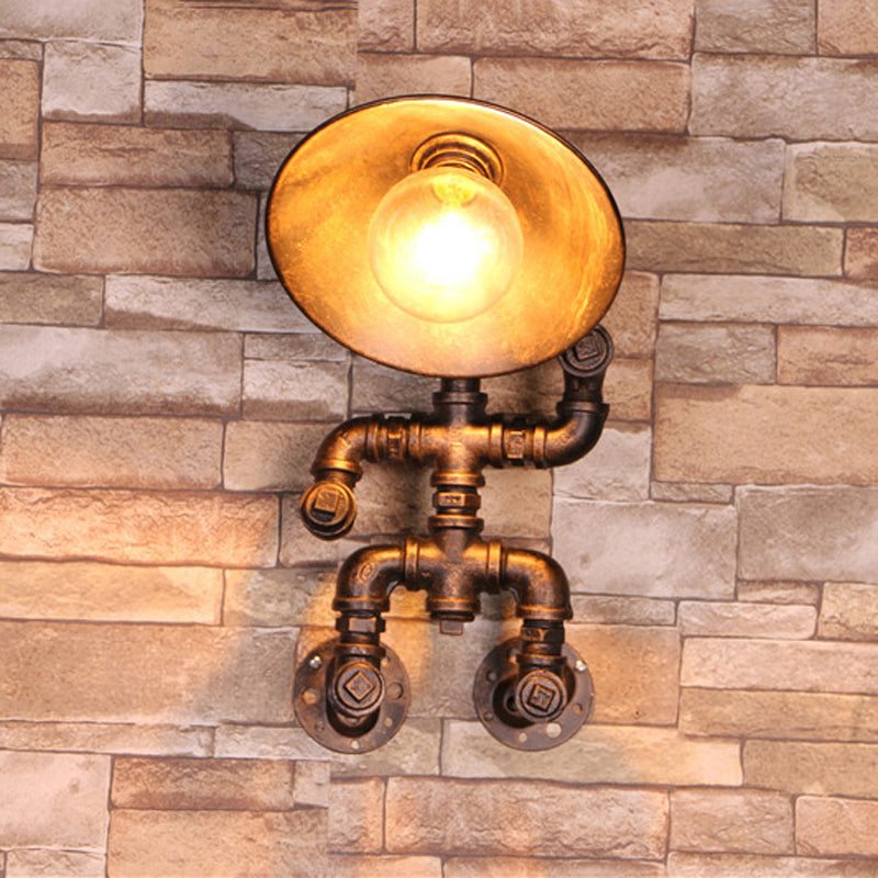 Industrial Unique Shape Wall Light Fixture Metal 1 Light Wall Mounted Lighting
