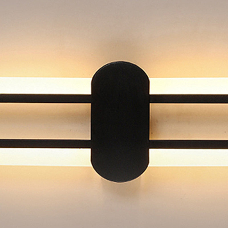 Unique Shape Wall Light Fixture Modern Wall Mounted Lighting in Black for Dining Room