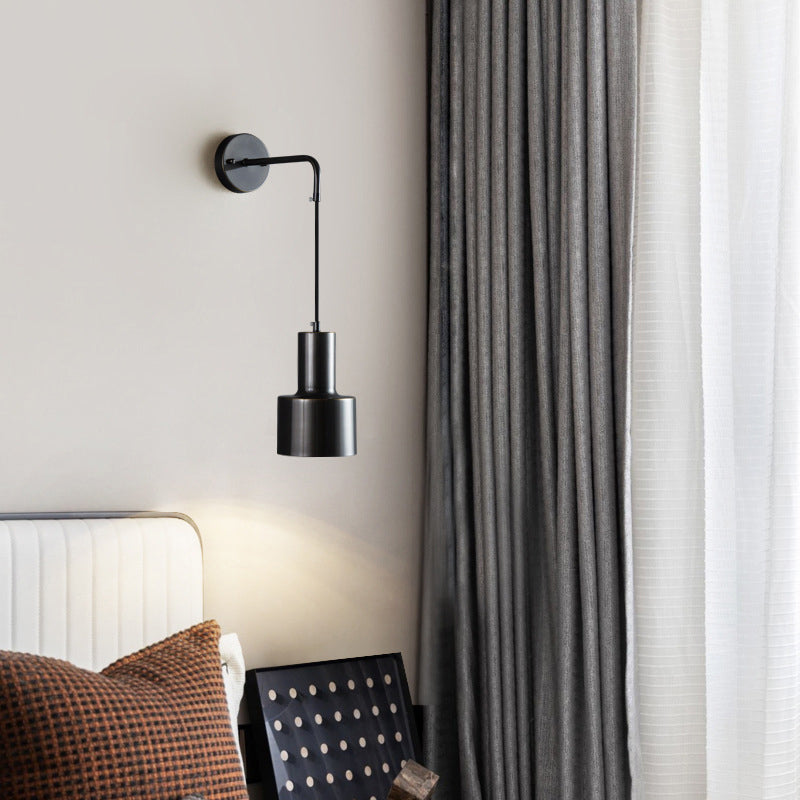 Industrial Wall Light Simple Metallic Shade Wall Light Sconce for Living Room