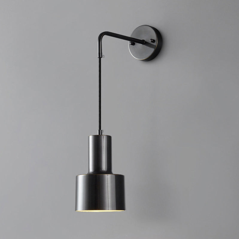 Industrial Wall Light Simple Metallic Shade Wall Light Sconce for Living Room