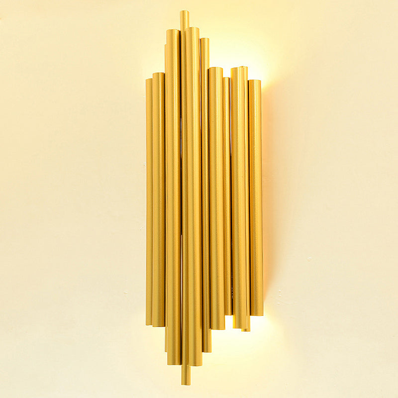 Industrial Wall Light Golden Metallic Shade Wall Light Sconce for Living Room