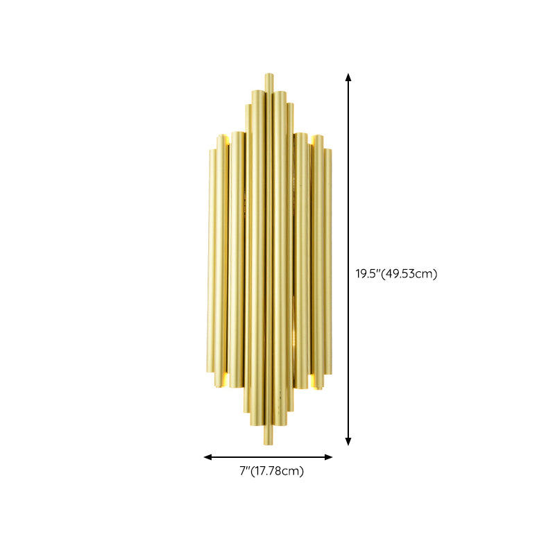 Industrial Wall Light Golden Metallic Shade Wall Light Sconce for Living Room