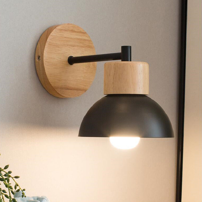 Contemporary Wall Light Simple Wooden Wall Light Sconce for Living Room