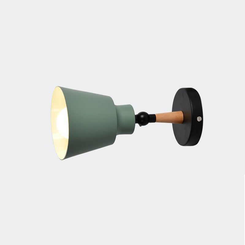 Contemporary Colorful Wall Light Simple Wooden Wall Light Sconce for Living Room