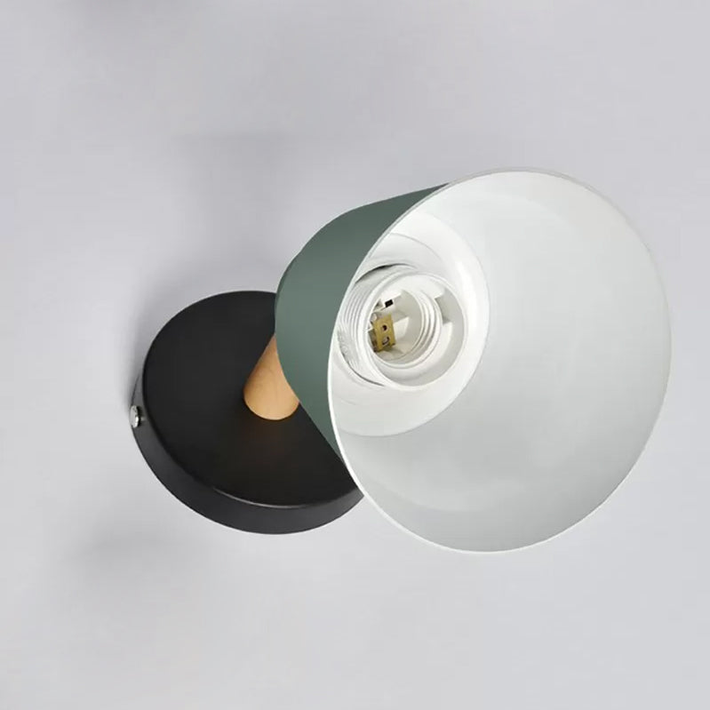 Contemporary Colorful Wall Light Simple Wooden Wall Light Sconce for Living Room