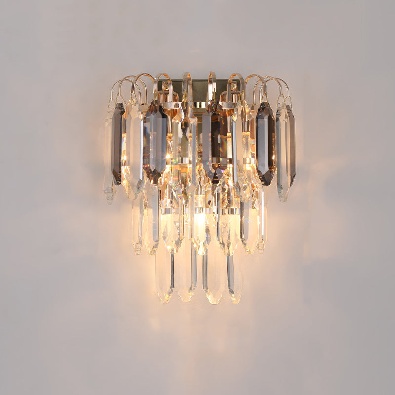 Unique Shape Wall Light Fixture Modern Crystal Wall Mounted Lighting for Living Room