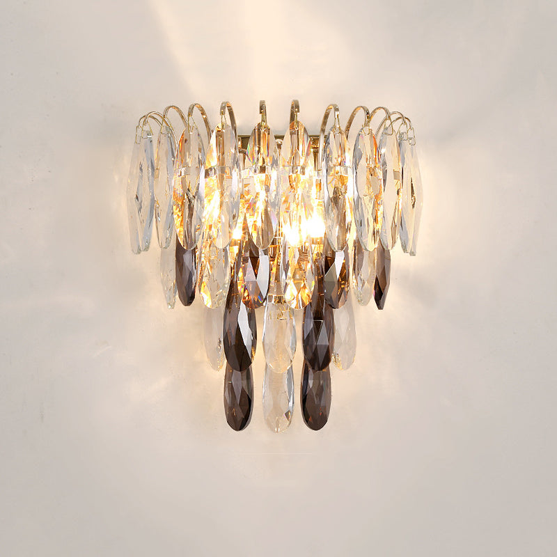Unique Shape Wall Light Fixture Modern Crystal Wall Mounted Lighting for Living Room