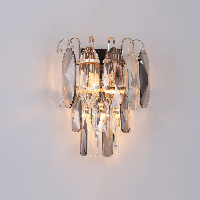 Unique Shape Wall Light Fixture Modern Crystal Wall Mounted Lighting for Living Room