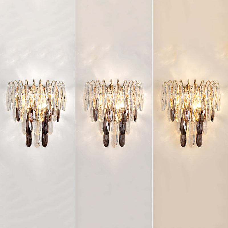 Unique Shape Wall Light Fixture Modern Crystal Wall Mounted Lighting for Living Room