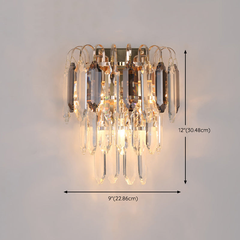 Unique Shape Wall Light Fixture Modern Crystal Wall Mounted Lighting for Living Room