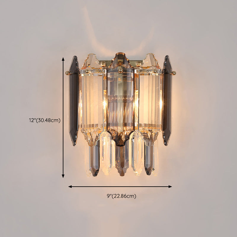 Unique Shape Wall Light Fixture Modern Crystal Wall Mounted Lighting for Living Room