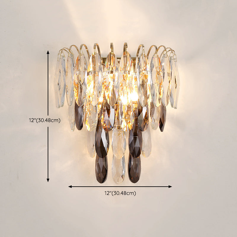 Unique Shape Wall Light Fixture Modern Crystal Wall Mounted Lighting for Living Room