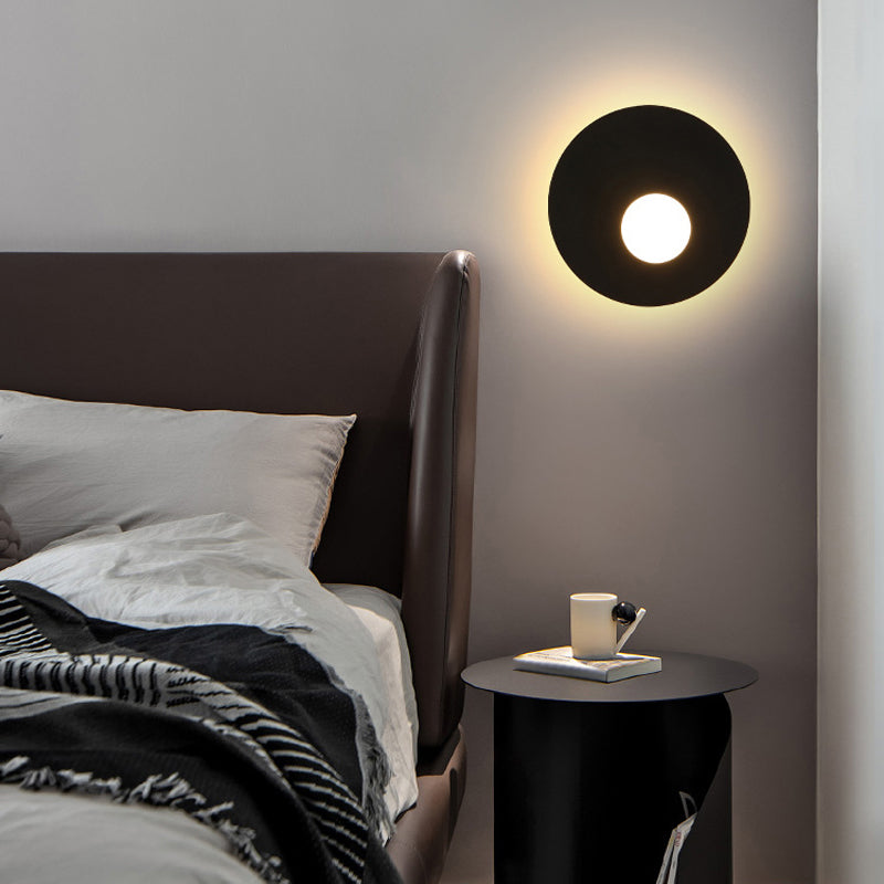1-Light Unique Shape Wall Light Fixture Modern Wall Mounted Lighting in Black