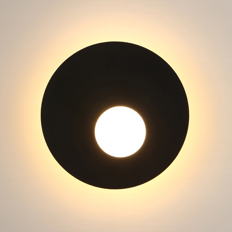 1-Light Unique Shape Wall Light Fixture Modern Wall Mounted Lighting in Black