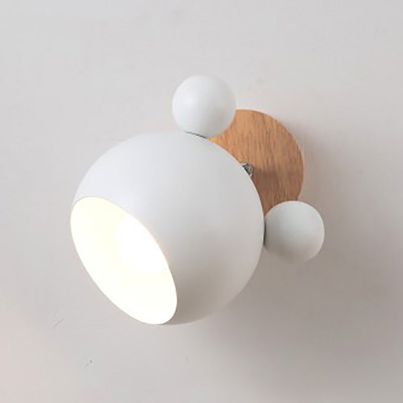 Contemporary Colorful Wall Light Creative Wooden Wall Light Sconce for Living Room