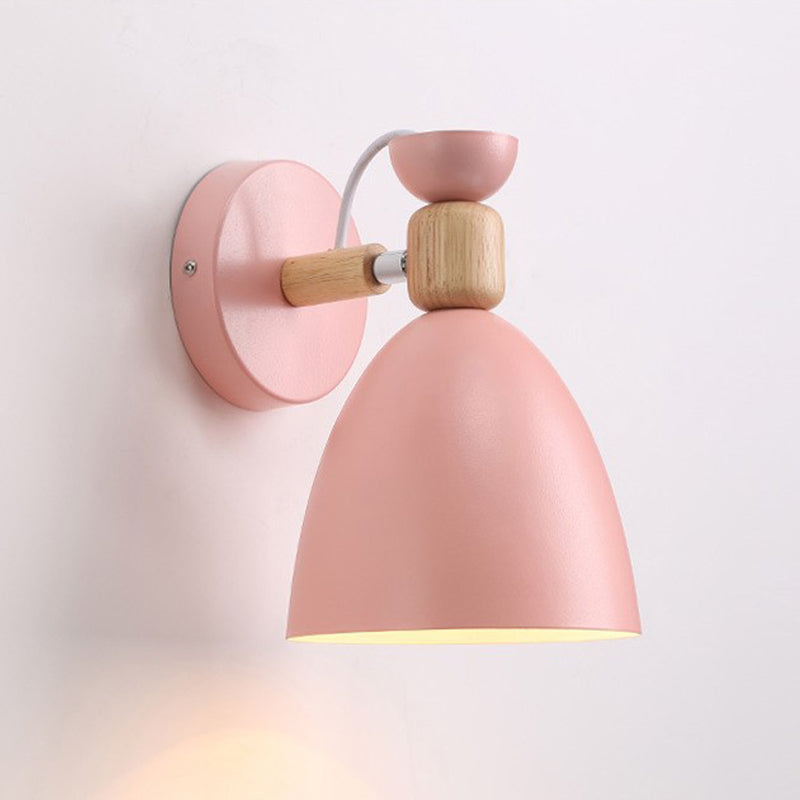Contemporary Wall Light Wooden Macaroon Wall Light Sconce for Living Room